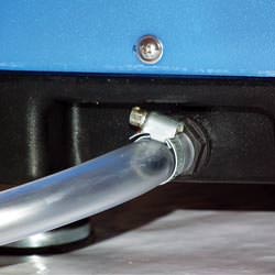 A self-draining crawl space dehumidifier connected to a sump pump system in Clifton