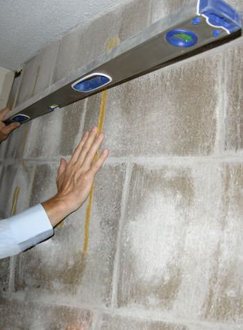 severe foundation wall failure symptoms of a basement wall in Belleville, NJ