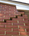 Serious damage to a foundation wall due to settlement of a home in Plainfield, NJ