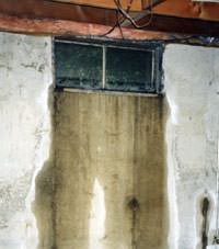 Flooding through basement windows in a Kearney, NJ home.