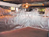 radiant heat barrier with vapor barrier for basement walls ready for finishing in Perth Amboy