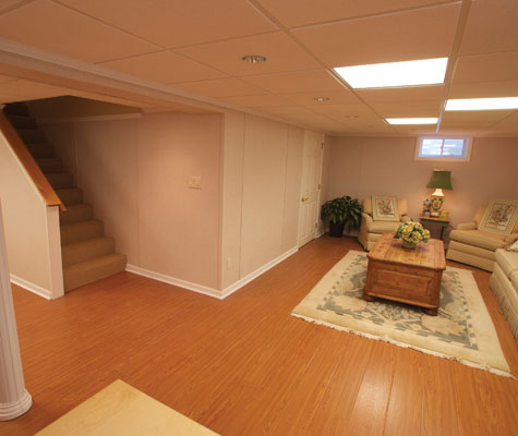Wood Finish Basement Flooring Installation in NJ and NYC