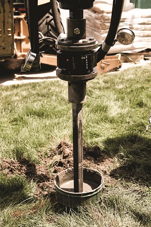 Grouted helical piles in Freehold
