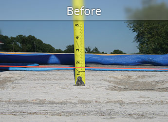 Before leveling Paterson roadway with PolyLevel®