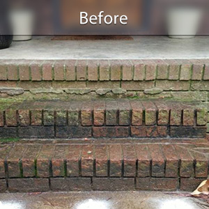 Sunken front stoop in Freehold