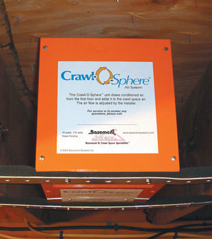 A ventilation fan installed for a crawl space in Perth Amboy