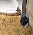 A crawl space encapsulation and insulation system, complete with drainage matting for flooded crawl spaces in Paterson