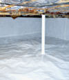 A sealed crawl space in Mount Freedom with a vapor barrier