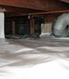 A Mount Freedom crawl space moisture system with a low ceiling