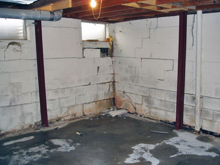 Bowing Foundation Walls In Freehold, How Much To Repair Basement Foundation Wall