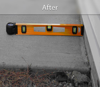 Sunken concrete patio repair & leveling in NJ & PA