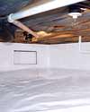 a sealed crawl space installation in Mount Freedom