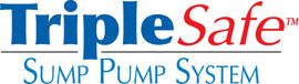 Sump pump system logo for our TripleSafe™, available in areas like Hoboken