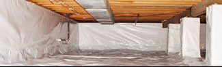 an encapsulated crawl space system in Mount Freedom